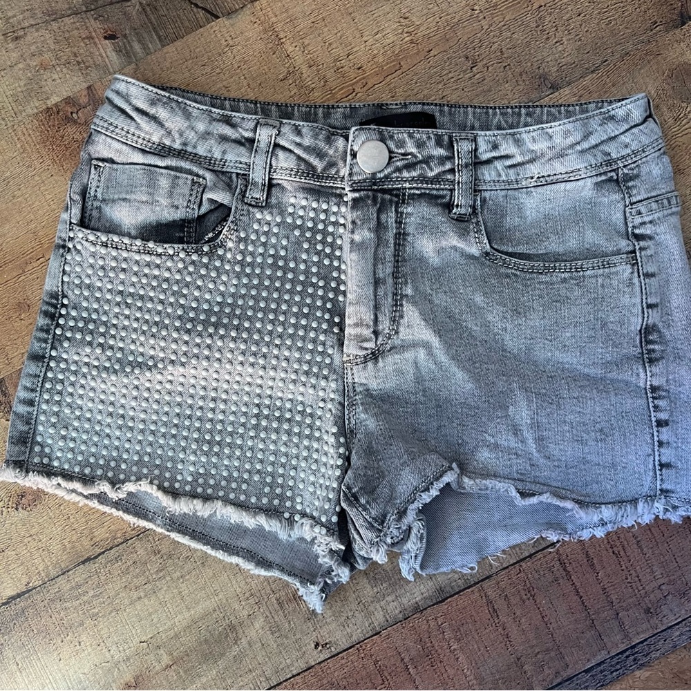 Fire Los Ángeles Gray Denim Shorts Dots 7